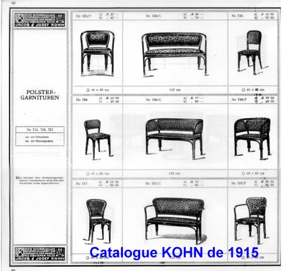 Poltrona N°715 di Gustave Siegel per KOHN, 1905. Backhausen, no Thonet