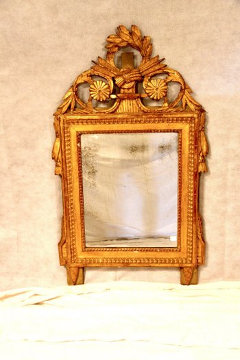 Louis XVI Period Giltwood Mirror, 18th Century