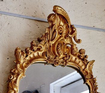 Regency Mirror In Gilded Wood, 18th Century