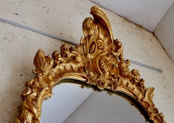 Regency Mirror In Gilded Wood, 18th Century