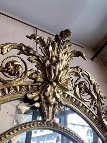 Miroir En Bois et Stuc Doré, XIXe Siècle