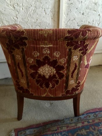 Pair Of Art Nouveau Upholstered Armchairs, 20th Century