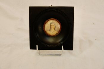 Watercolor Portrait Signed L. Schultz, 19th Century