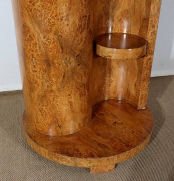  Table guéridon en Loupe de Thuya, Art déco modernisme– Début XXe 