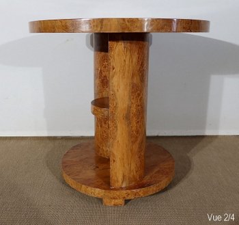  Table guéridon en Loupe de Thuya, Art déco modernisme– Début XXe 