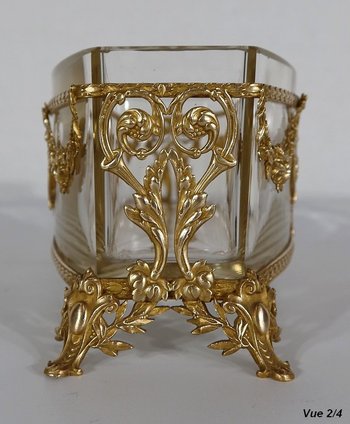 Kleine Gärtnerei aus Glas und Messing, Stil Louis XVI - 1900