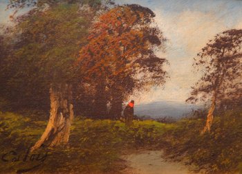 Deux Huiles Sur Toile Figurant Des Paysages D’époque Fin XIX ème Siècle Signée "caloiz" (?)