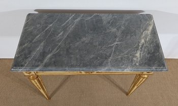  Marble and gilded wood console, Louis XVI style - 2nd part of the 19th century