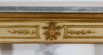  Marble and gilded wood console, Louis XVI style - 2nd part of the 19th century