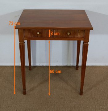 Small solid cherry wood table, Louis XVI style - 1st part of the XIXth century