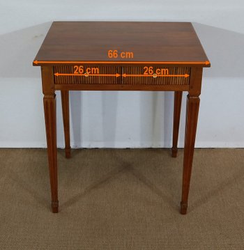 Small solid cherry wood table, Louis XVI style - 1st part of the XIXth century