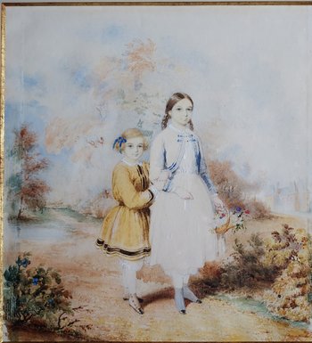 Young girls in a park