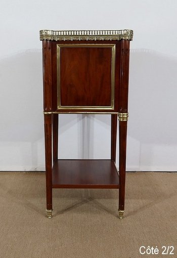  Small solid mahogany and marble middle cabinet, Louis XVI style - Period 1900