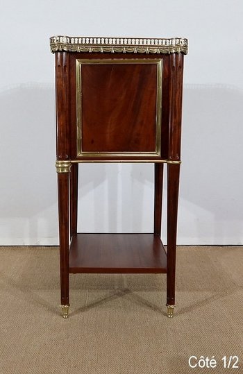  Small solid mahogany and marble middle cabinet, Louis XVI style - Period 1900