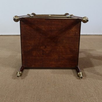  Small solid mahogany and marble middle cabinet, Louis XVI style - Period 1900