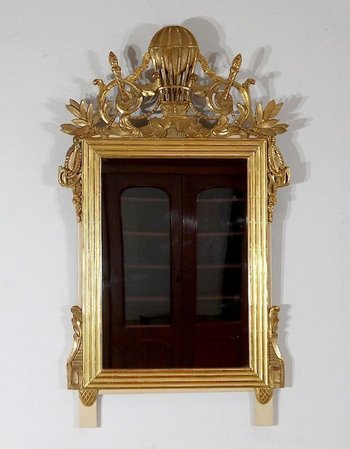  Miroir en bois doré à la feuille d'Or Louis XVI – 2ème partie XIXe 