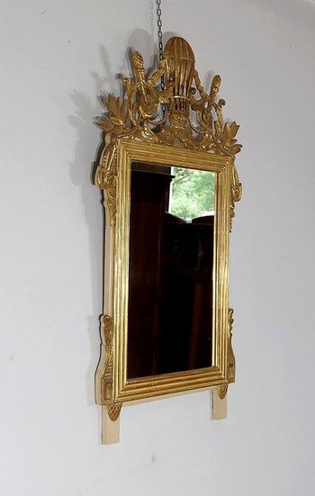  Miroir en bois doré à la feuille d'Or Louis XVI – 2ème partie XIXe 