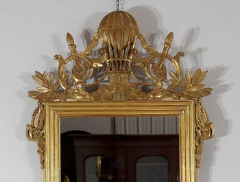  Miroir en bois doré à la feuille d'Or Louis XVI – 2ème partie XIXe 