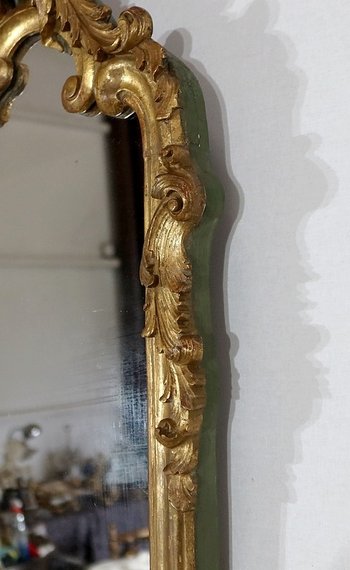  Miroir Rocaille en Bois Doré, Louis XV – 1900 