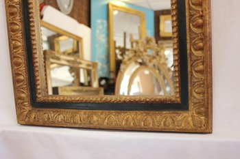 Small Napoleon III Golden Rectangle Mirror 38 X 49 Cm