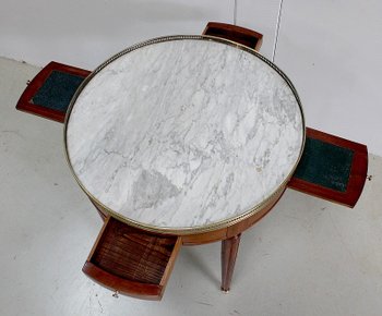 Mahogany Bouillotte Table, Louis XVI taste - Early 20th Century