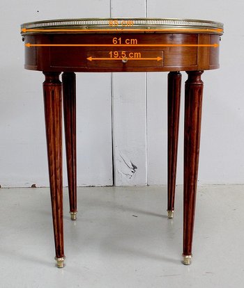 Mahogany Bouillotte Table, Louis XVI taste - Early 20th Century