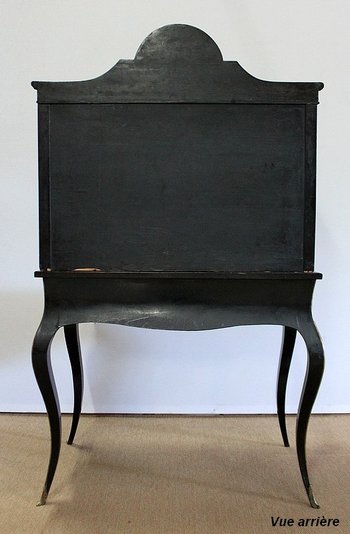 Rare Cabinet en Bois Noirci et Laiton, époque Napoléon III - XIXe