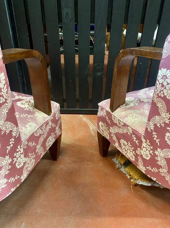 Pair Of Art Deco Armchairs