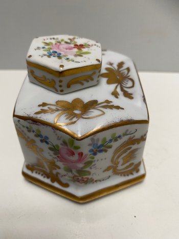 German porcelain inkwell