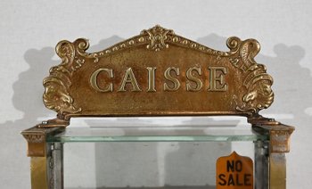 Petit modèle de caisse enregistreuse en Bronze ciselé, « National Cash Register Co.», modèle 312 – Début XXe