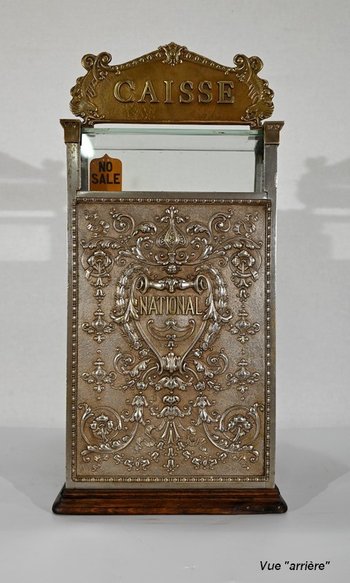 Petit modèle de caisse enregistreuse en Bronze ciselé, « National Cash Register Co.», modèle 312 – Début XXe