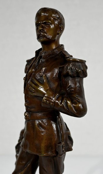 Bronze " L'Estafette " by C. Anfrie - XIXe