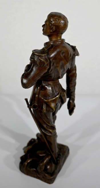 Bronze " L'Estafette " by C. Anfrie - XIXe