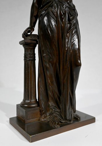 Bronze « Femme à l’Antique» d’E. Bouret – XIXe