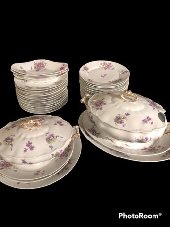 Service de table porcelaine de Limoges - William Guérin - XXème siècle 