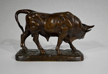 Bronzo "Il toro" di L. Vidal, 1867 - XIX secolo