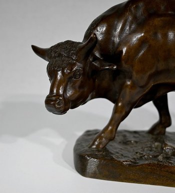 Bronzo "Il toro" di L. Vidal, 1867 - XIX secolo