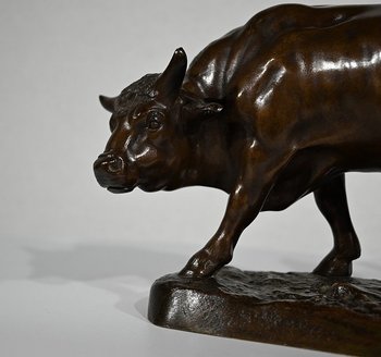 Bronzo "Il toro" di L. Vidal, 1867 - XIX secolo