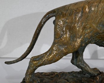 "Tigre che cammina" in bronzo, di C. Fratin - Metà del XIX secolo