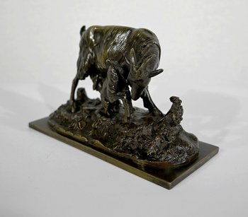 Bronze " The Goat and its Kid " - End of XIXth century