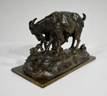 Bronze " The Goat and its Kid " - End of XIXth century