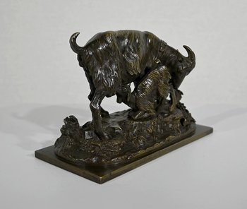 Bronze " The Goat and its Kid " - End of XIXth century