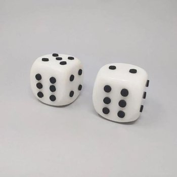 1970 Superb pair of large dice in Italian marble. Made in Italy