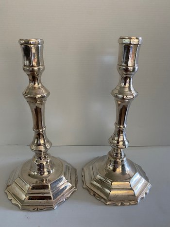 PAIR OF 18TH CANDLESTICKS