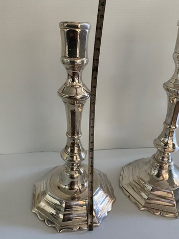 PAIR OF 18TH CANDLESTICKS