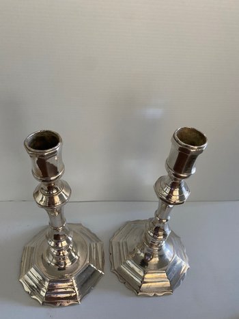 PAIR OF 18TH CANDLESTICKS