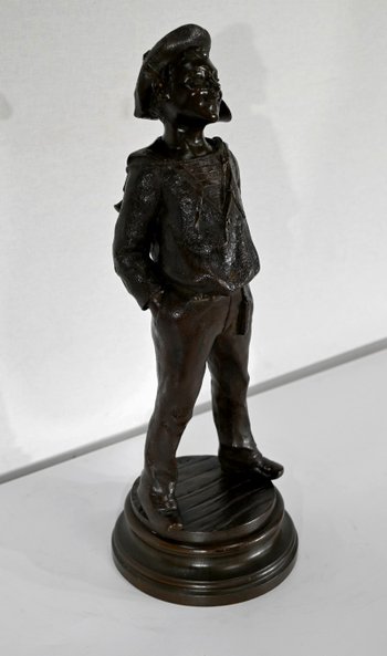 Bronze " L'Enfant au clairon ", by J. Rousseau - Early XXth century