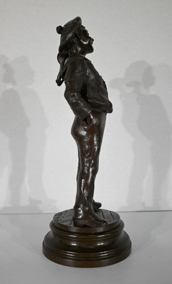 Bronze " L'Enfant au clairon ", by J. Rousseau - Early XXth century