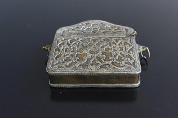 19th Century Brass And Silver Koran Holder