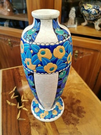 Longwy Art Deco Vase